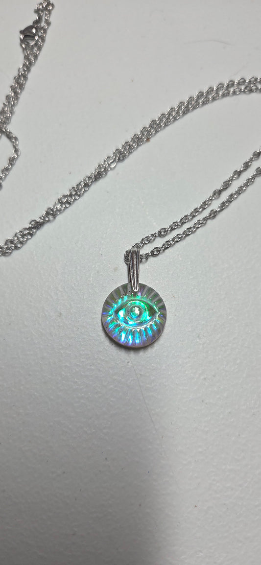 Coated Labradorite Doublet Pendant